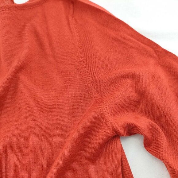 Hermès Paris Cashmere Silk Asymmetrical Sweater - Rust Orange - Size S - Picture 8 of 9